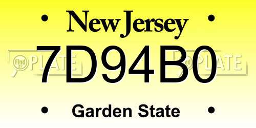 7D94B0 New Jersey License Plate