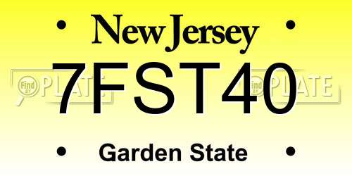 7FST40 New Jersey License Plate