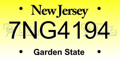 7NG4194 New Jersey License Plate