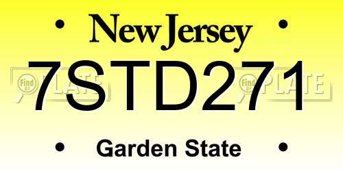 7STD271 New Jersey License Plate