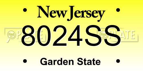 8024SS New Jersey License Plate