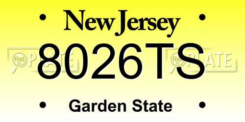 8026TS New Jersey License Plate