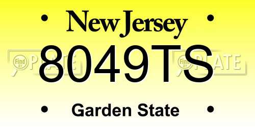 8049TS New Jersey License Plate