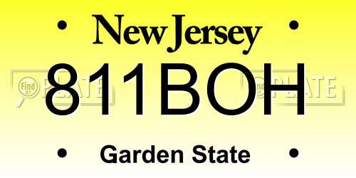 811BOH New Jersey License Plate