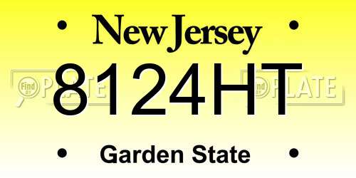 8124HT New Jersey License Plate