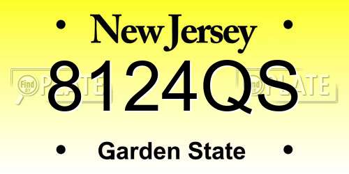 8124QS New Jersey License Plate