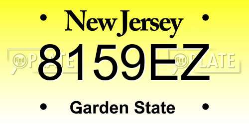8159EZ New Jersey License Plate