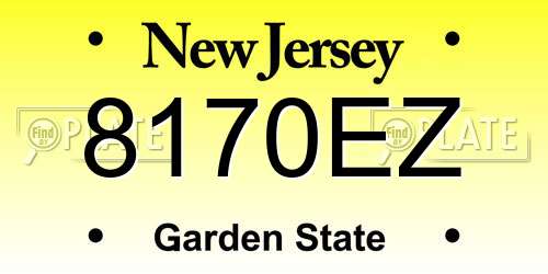 8170EZ New Jersey License Plate