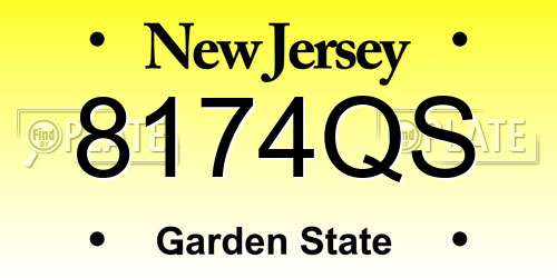 8174QS New Jersey License Plate