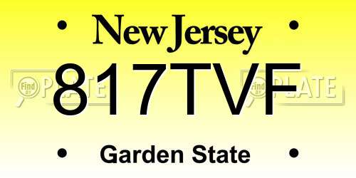 817TVF New Jersey License Plate