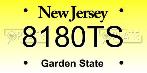 8180TS New Jersey License Plate