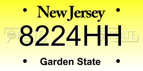 8224HH New Jersey License Plate