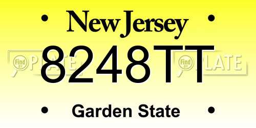 8248TT New Jersey License Plate