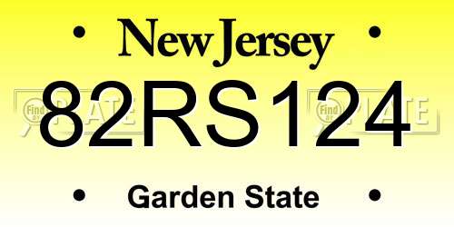 82RS124 New Jersey License Plate