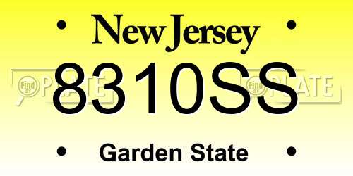 8310SS New Jersey License Plate