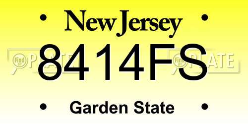 8414FS New Jersey License Plate