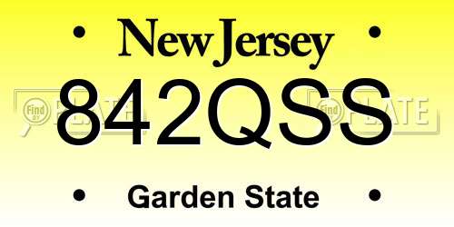 842QSS New Jersey License Plate