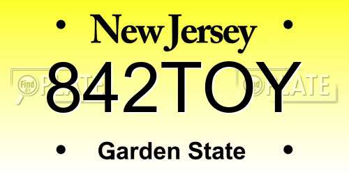 842TOY New Jersey License Plate