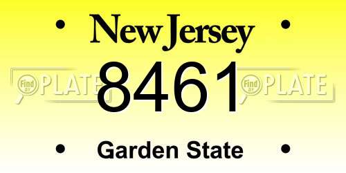 8461 New Jersey License Plate