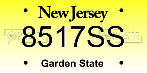 8517SS New Jersey License Plate
