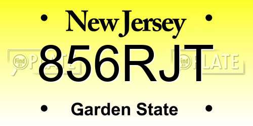 856RJT New Jersey License Plate
