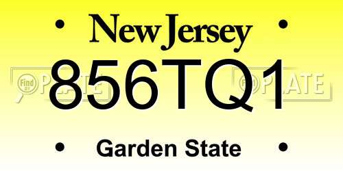 856TQ1 New Jersey License Plate