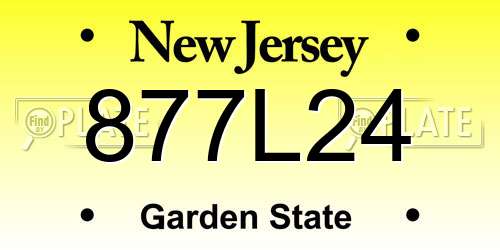 877L24 New Jersey License Plate