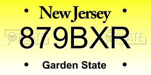 879BXR New Jersey License Plate