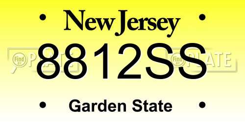 8812SS New Jersey License Plate