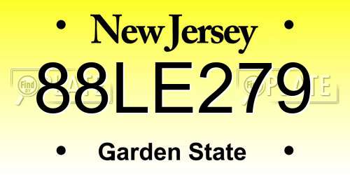 88LE279 New Jersey License Plate