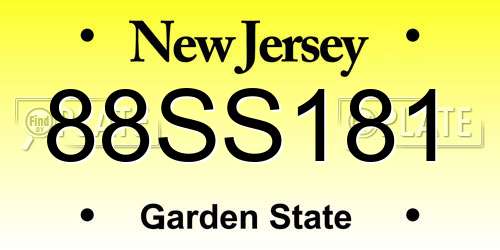 88SS181 New Jersey License Plate