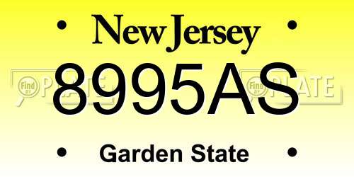 8995AS New Jersey License Plate