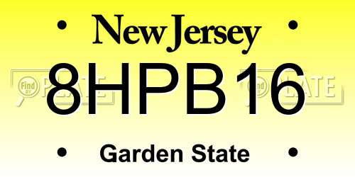 8HPB16 New Jersey License Plate