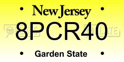 8PCR40 New Jersey License Plate