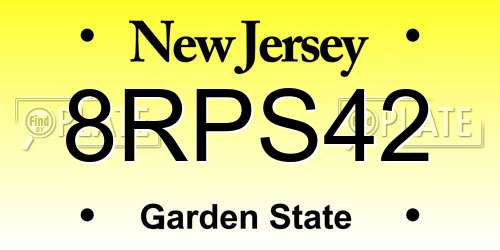8RPS42 New Jersey License Plate