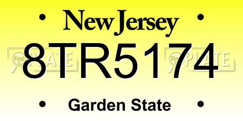 8TR5174 New Jersey License Plate
