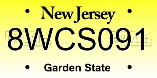 8WCS091 New Jersey License Plate