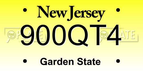 900QT4 New Jersey License Plate