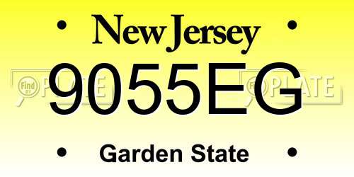 9055EG New Jersey License Plate