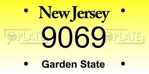 9069 New Jersey License Plate