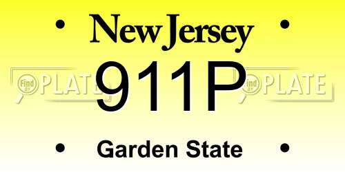 911P New Jersey License Plate