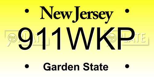 911WKP New Jersey License Plate