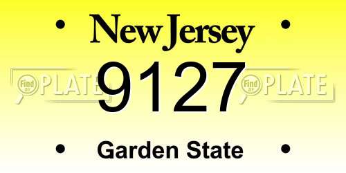 9127 New Jersey License Plate