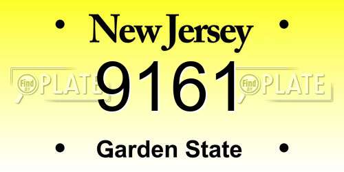 9161 New Jersey License Plate