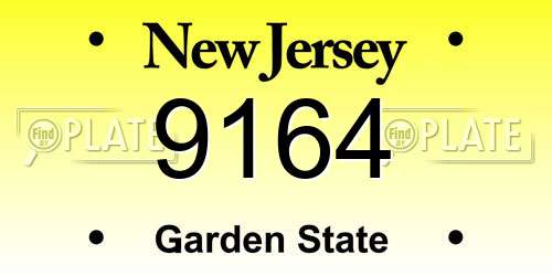 9164 New Jersey License Plate