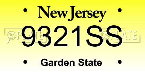 9321SS New Jersey License Plate