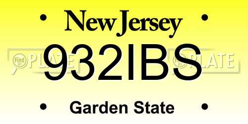 932IBS New Jersey License Plate