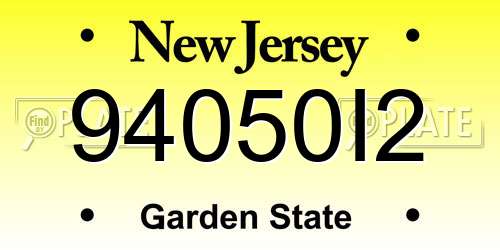 94050I2 New Jersey License Plate