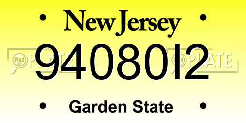 94080I2 New Jersey License Plate