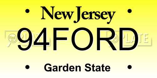 94FORD New Jersey License Plate